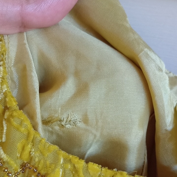 Antropologe Mustard Lace Mini Dress - Picture 10 of 16